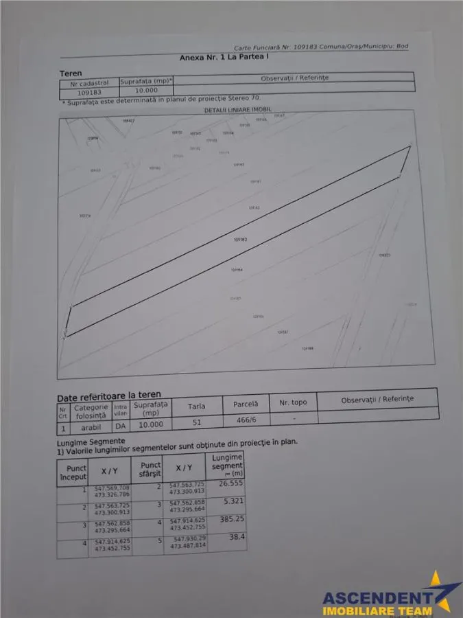 Teren intravilan 10.000 mp, parcelabil, plan, acces asfaltat, Bod, Brasov - foto 11
