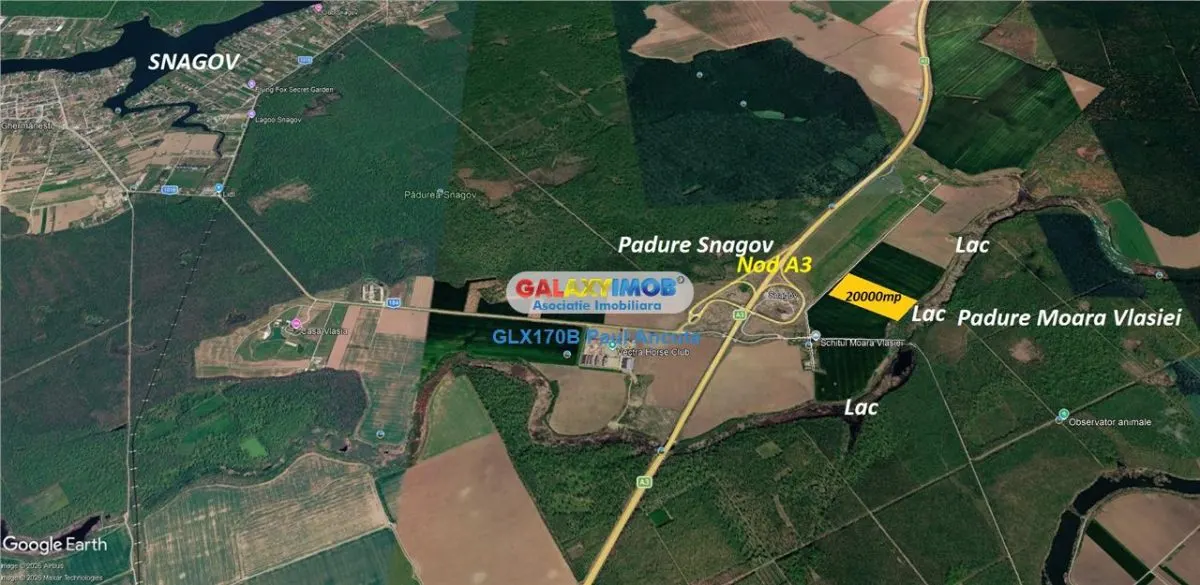 Vand teren 2 Ha Snagov Lac Padure cu acces la Nod A3 - foto 6