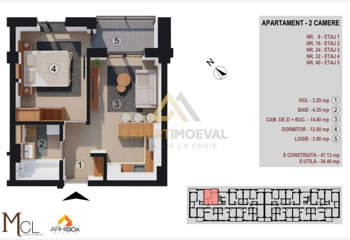 Apartamente NOI direct de la dezvoltator / 1, 2, 3 camere / Comision 0% - foto 15