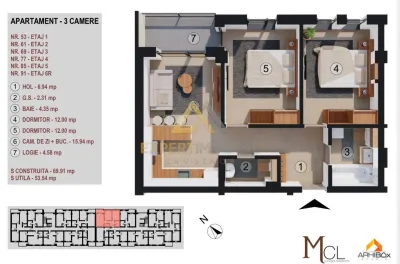 Apartamente NOI direct de la dezvoltator / 1, 2, 3 camere / Comision 0% - foto 23