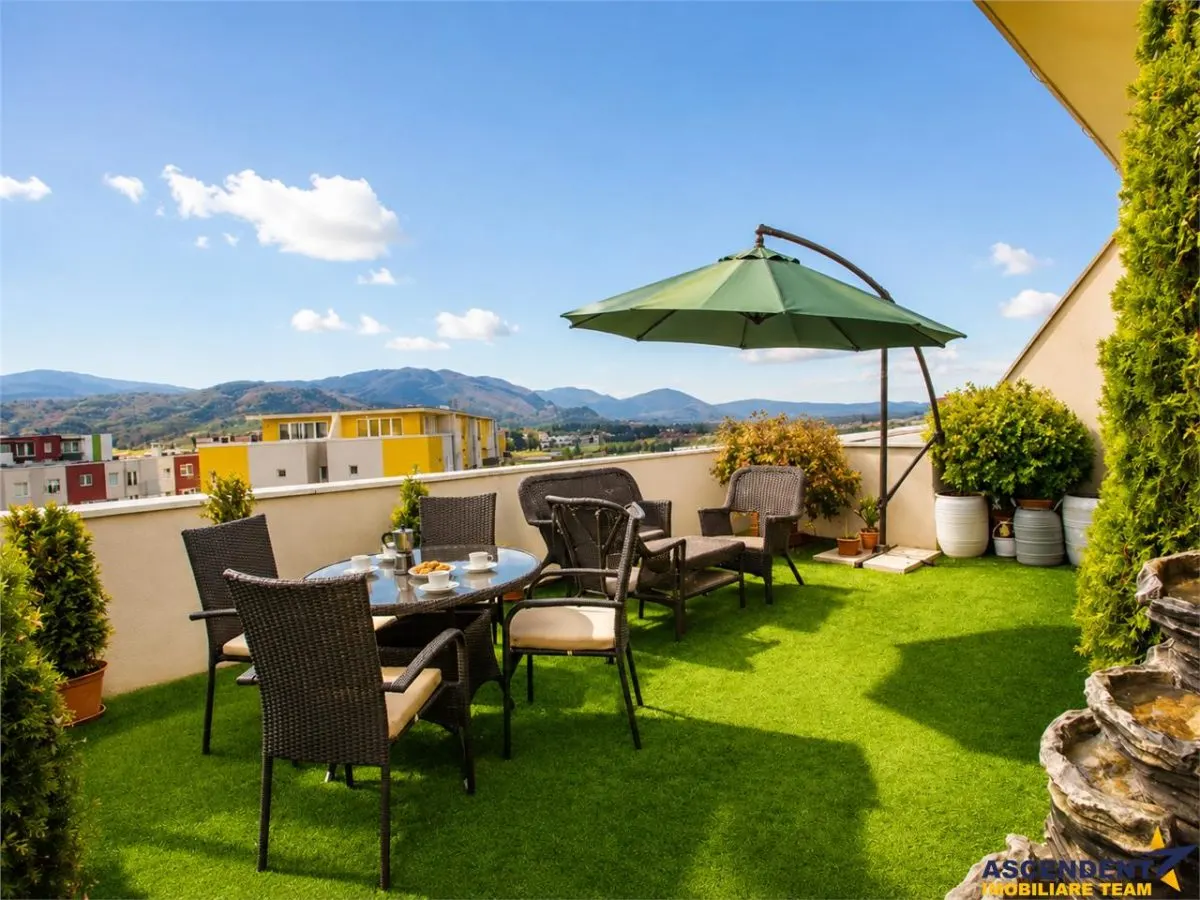 Penthouse extravagant,living spectaculos, semineu,terase generoase,Avantgarden, Brasov - foto 1