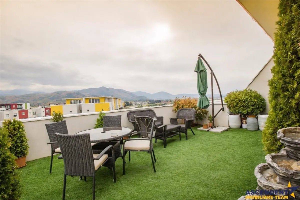 Penthouse extravagant,living spectaculos, semineu,terase generoase,Avantgarden, Brasov - foto 7