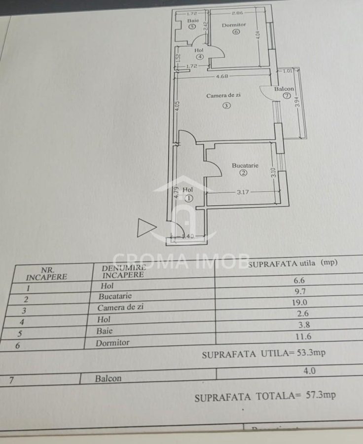 VANZARE APARTAMENT SPATIOS 2 CAMERE  ETAJ 1 MALU ROSU - foto 15