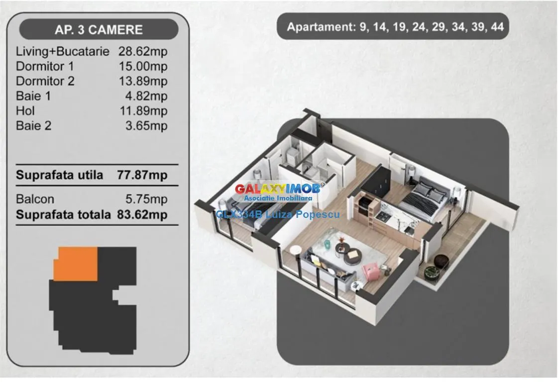 Apartament 3 camere 13 SEPTEMBRIE-ZONA MARRIOTT | parcare inclusa - foto 12