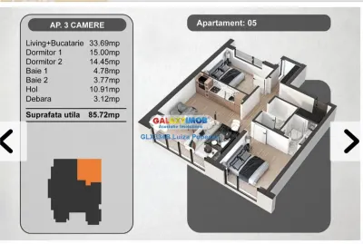 Apartament 3 camere 13 SEPTEMBRIE-ZONA MARRIOTT | parcare inclusa - foto 11