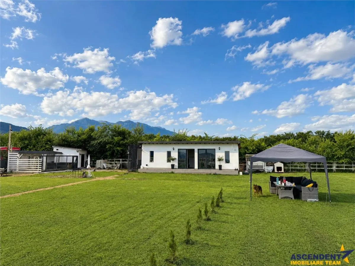 Teren 1.640 mp cu cabana moderna, foisor, gratar, atmosfera de vacanta, Rasnov, Brasov - foto 6