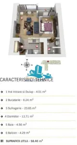 Vanzare apartament 2 camere, Cortina Residence, parcare inclusa - foto 12