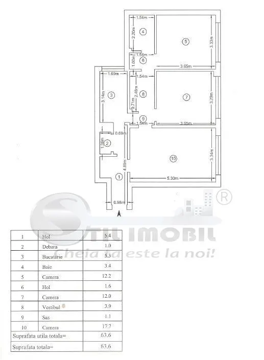 Apartament 3 camere - Bloc Guliver - Mamma Mia - foto 8