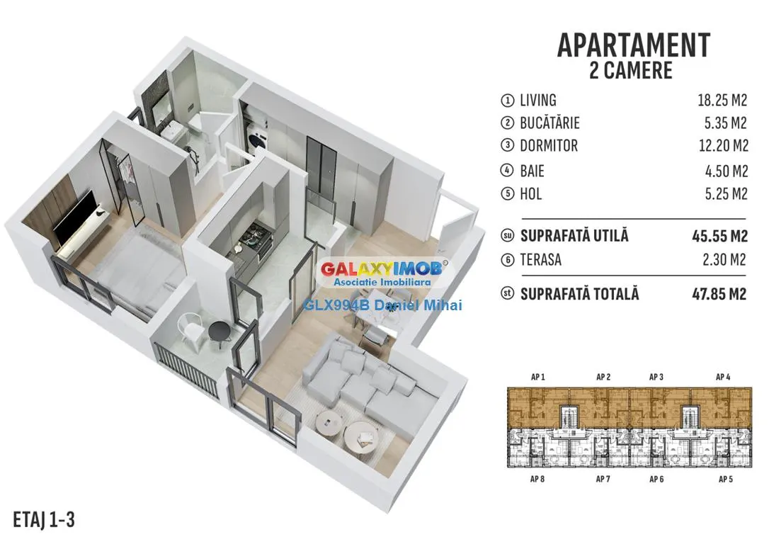 Apartament 2 camere-Incalzire pardoseala-str.Alunului-Prel. Ghencea - foto 24