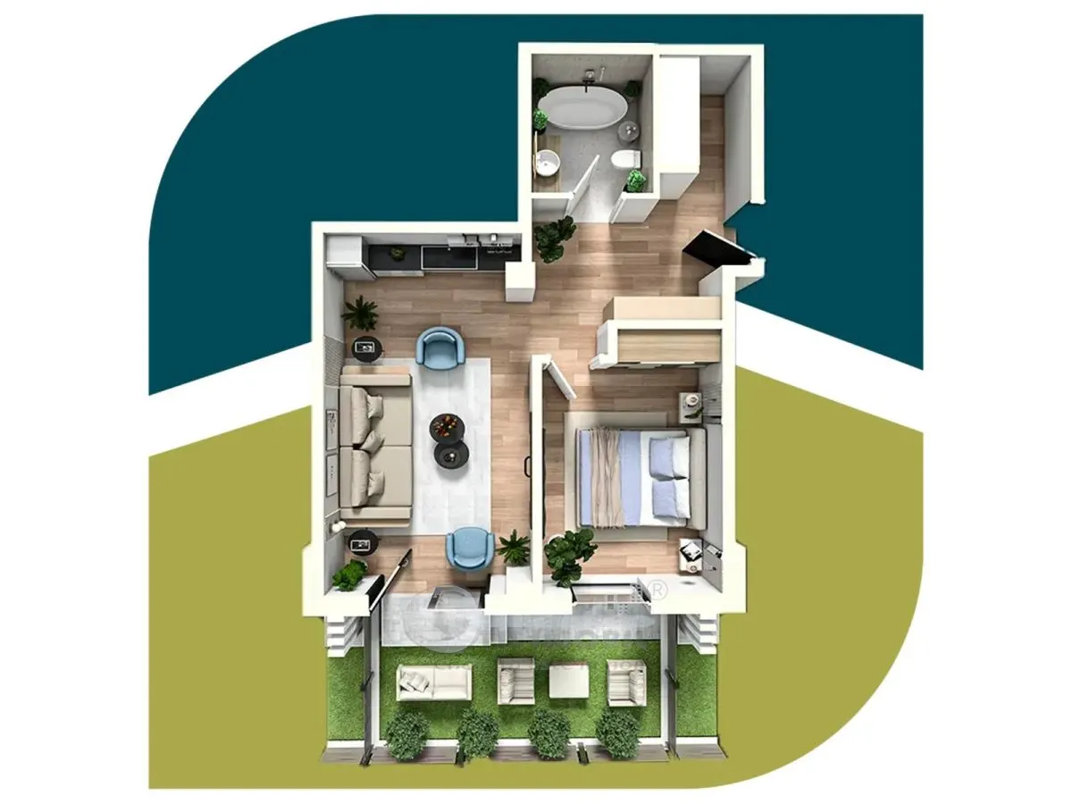 Apartament 2 camere semidecomandat,  Galata, curte, Comision 0% - foto 3