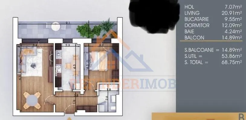 Vanzare 2 camere Pallady 69mp - foto 1