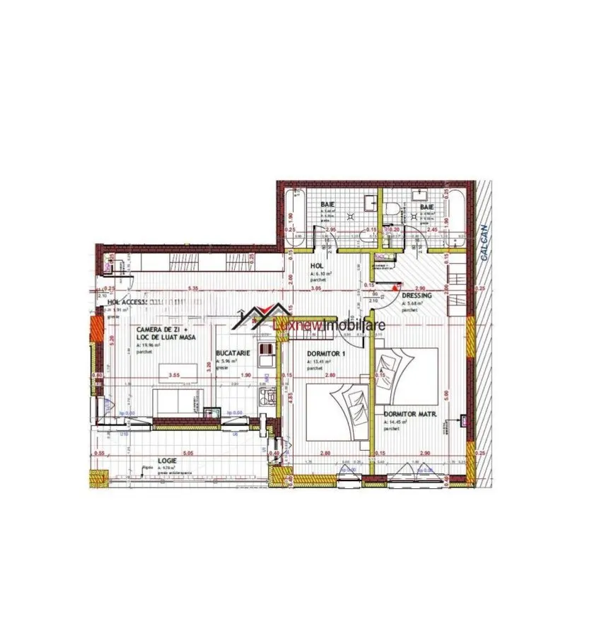 Apartament semifinisat 80 mp, 4 camere, 2 bai plus logie 10 mp, zona Tineretului! - foto 1
