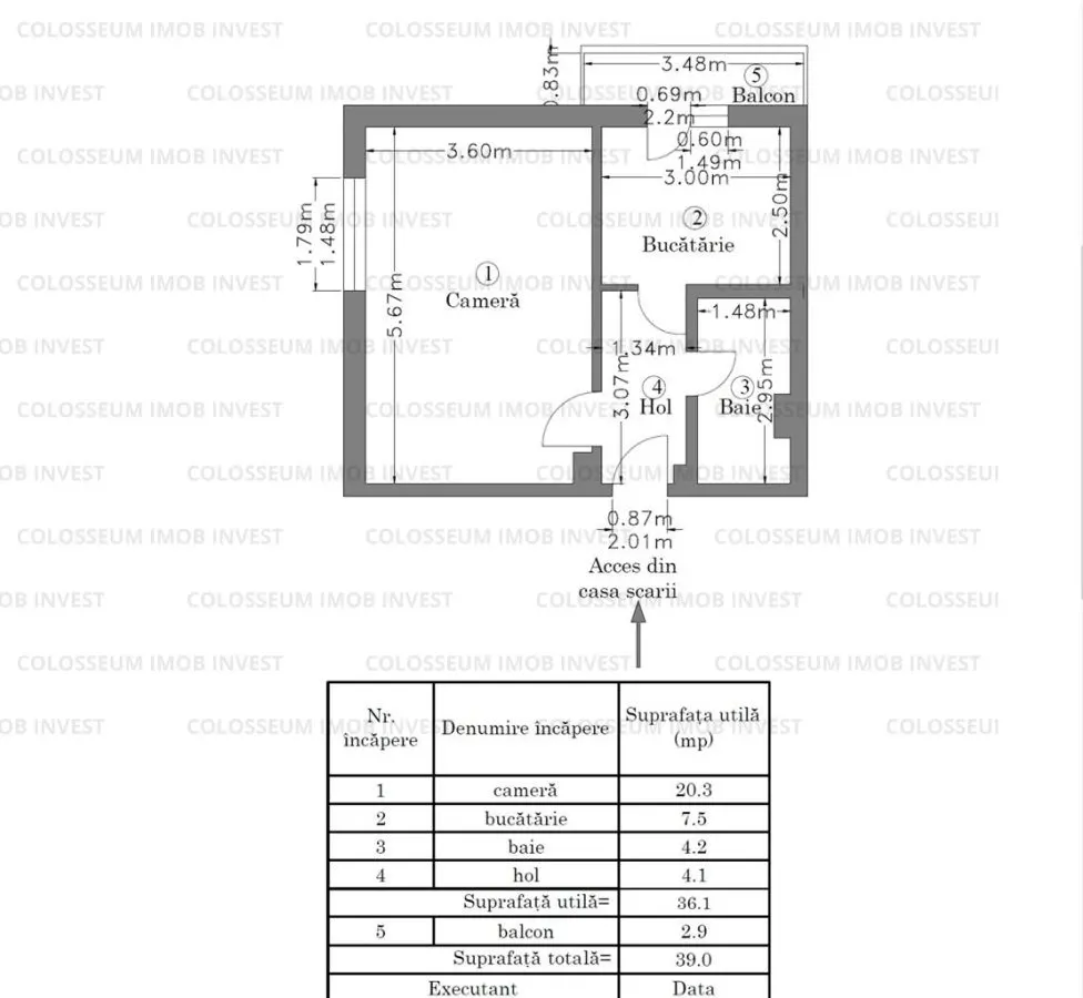 Garsoniera spatioasa | Mobilata si Utilata | zona Triaj - foto 13