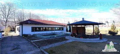 Afacere la cheie cu profit din prima zi, 2 pensiuni 27 camere, salon de evenimente, pastravarie restaurant, SPA si 15000 mp teren, DN1 Comuna Cornu - foto 9