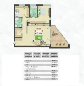 Apartament 3 camere Ã®n bloc nou, cartier Ared â€“ complet mobilat si utilat - foto 15