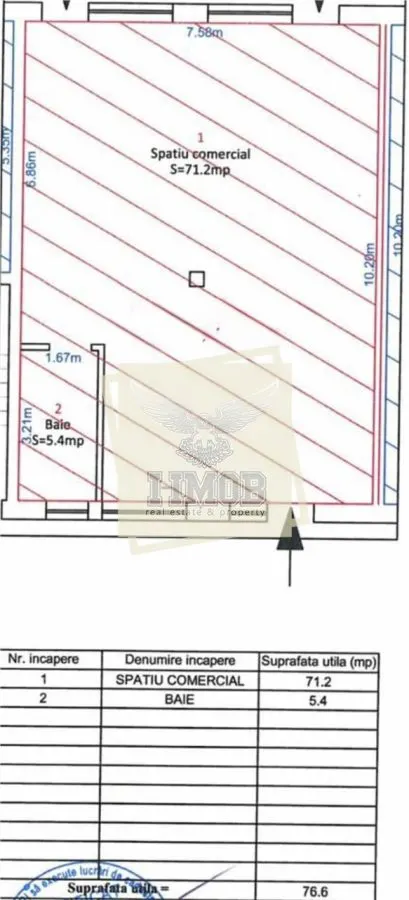 Spatiu comercial 76 mpu cu vitrina stradala 6 ml 4 parcari pe Doamna Stanca - foto 2