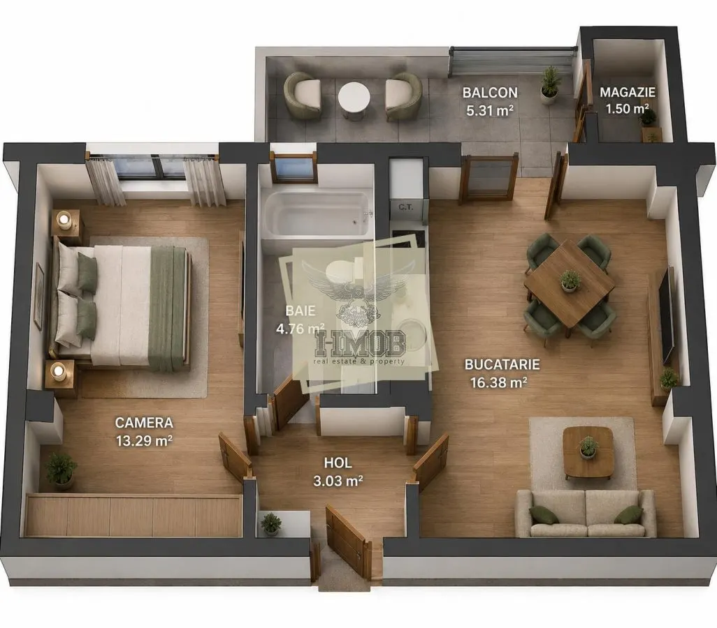 Apartament Nou 2 camere | Doamna Stanca | 0% comision - foto 5