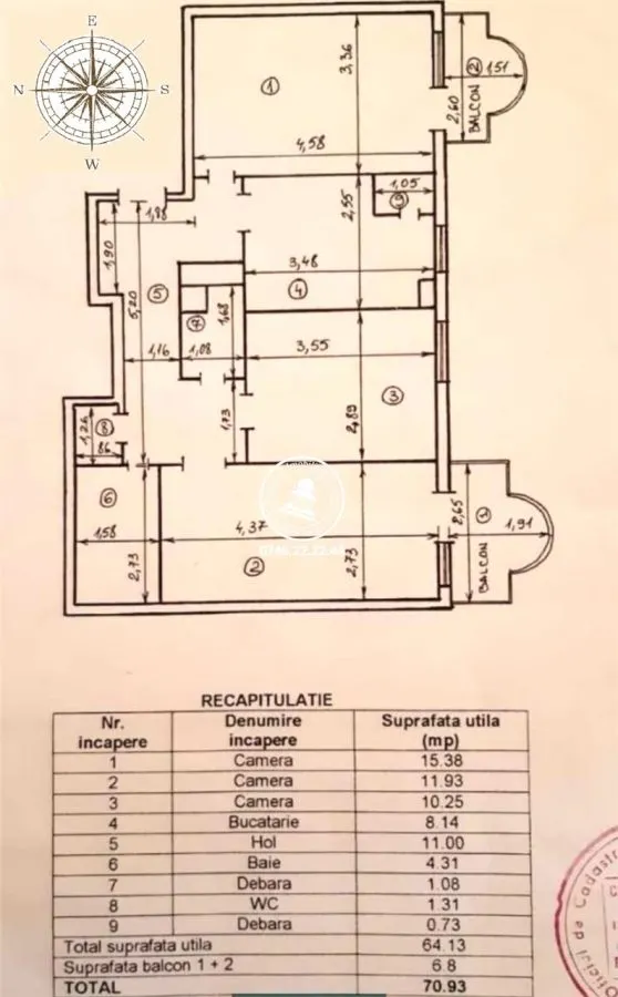 Apartament 3 camere Centru Hala Centrala - foto 8