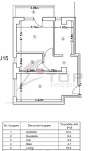 Apartament 2 camere Visan - Finalizat - Intabulat - foto 6
