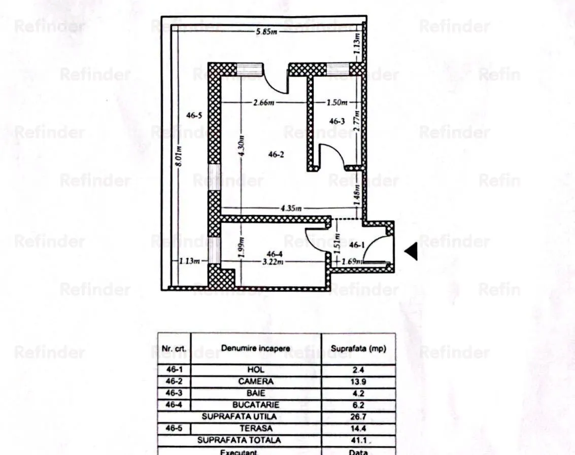 Garsoniera | Titan Trapezului | 41,1 mp | bloc 2020 | - foto 14