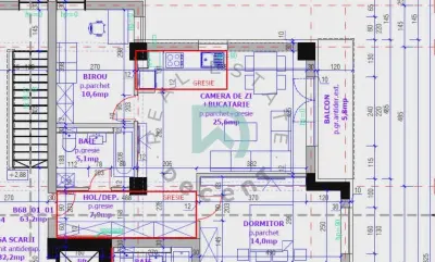 Apartament 3 camere nemobilat Avantgarden, 63 mp - Brasov - foto 9
