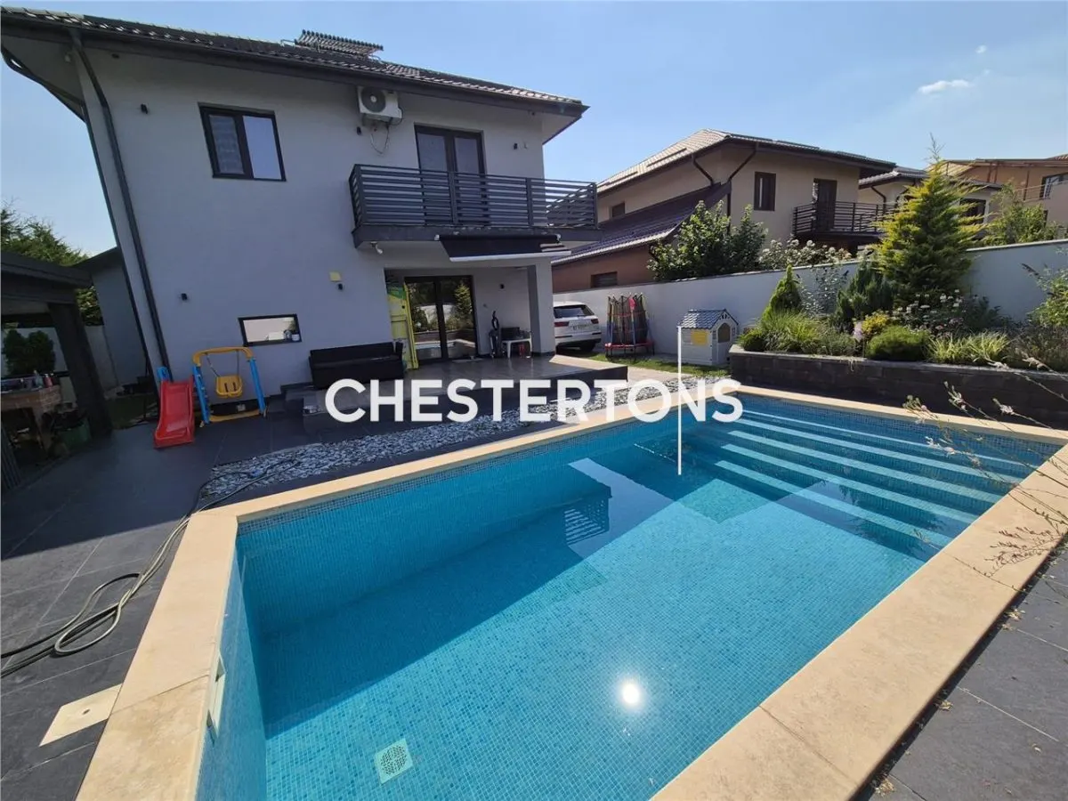 Vila exclusivista cu piscina + teren 405mp, Chiajna - foto 4