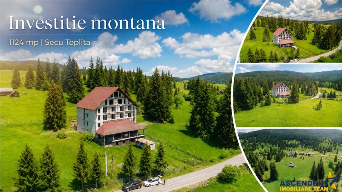 Complex montan 1.124 mp, Toplita Secu, investitie: turistica /retreat, cadru valoros - foto 1