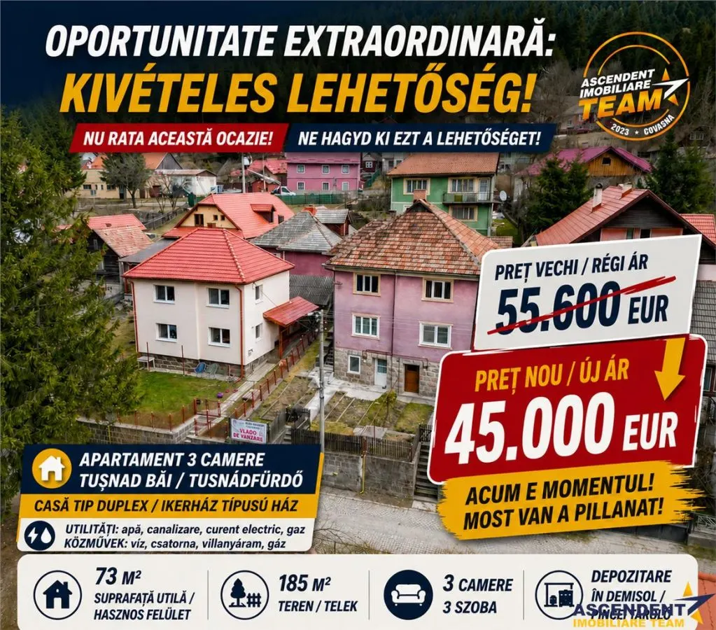 Apartament in casa cu intrare separata si curte proprie, Baile Tusnad, Harghita - foto 1