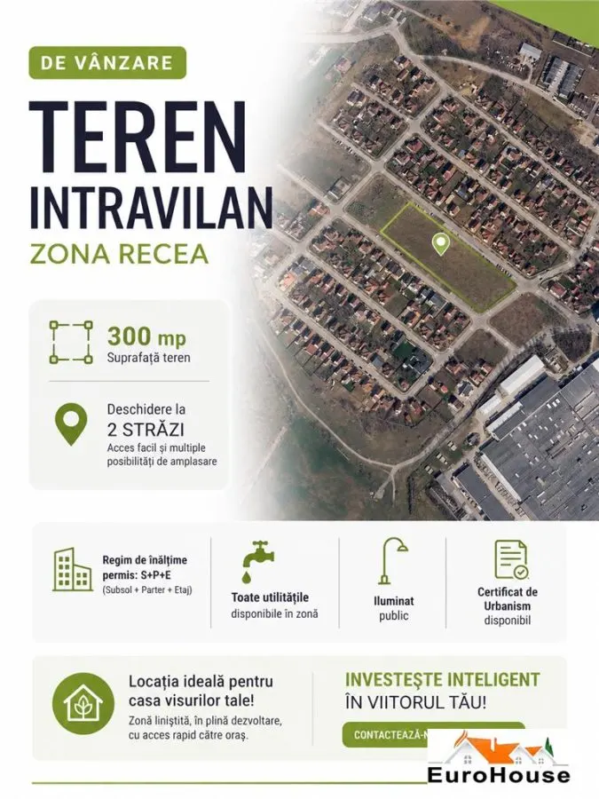 Teren Intravilan De Vanzare I Recea I 300mp I S+P+E I - foto 1