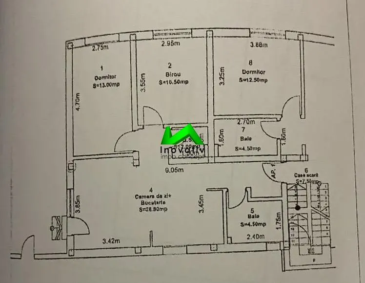 Apartament de vanzare 3 camere 2 bai gradina Sibiu Triajului - foto 9