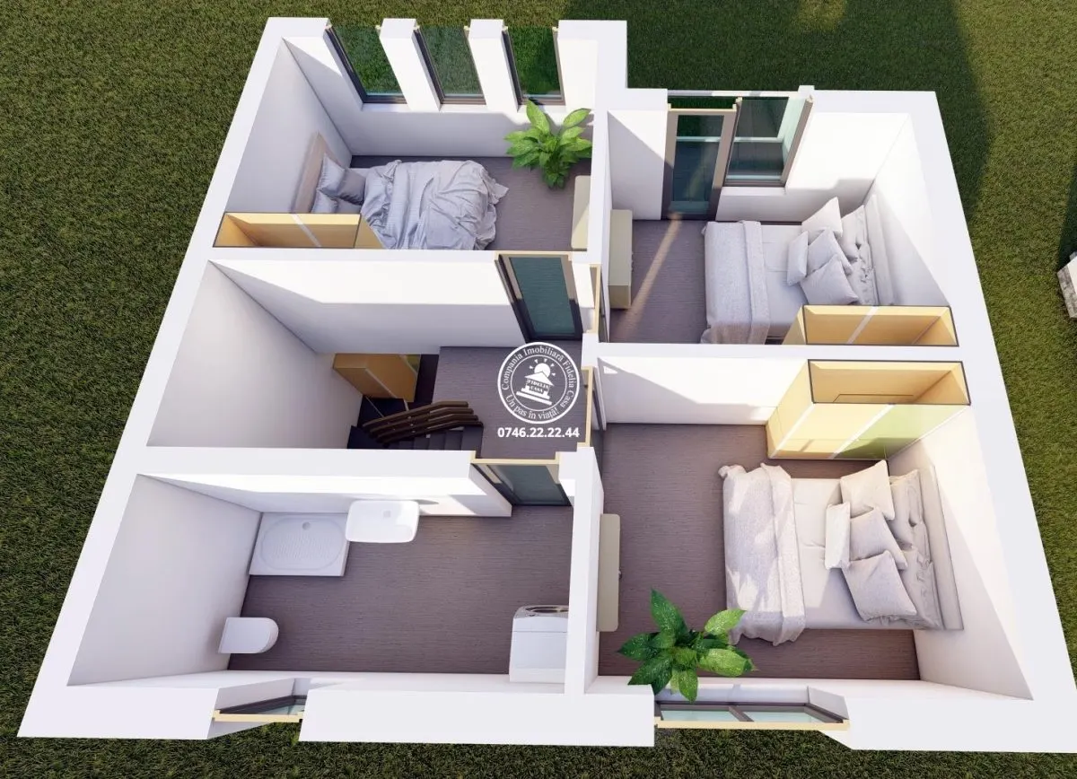 Case insiruite , 4 camere , P+1E - central in Valea Lupului - foto 11