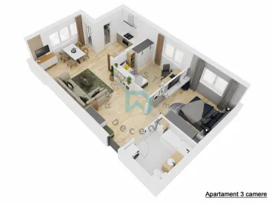Apartament nou cu 3 camere - 65,8 mp utili - Doamna Stanca, Selimbar - foto 3