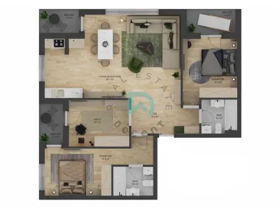 Apartament nou cu 4 camere - 91,4 mp utili - Doamna Stanca, Selimbar - foto 2