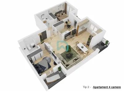 Apartament nou cu 4 camere - 91,4 mp utili - Doamna Stanca, Selimbar - foto 3