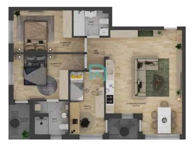 Apartament nou cu 4 camere - 81,3 mp utili - Doamna Stanca, Selimbar - foto 2