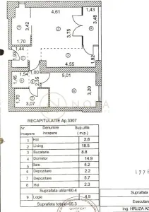 WIN Heratsrau vanzare apartament 2 camere 60mpu, parcare - foto 8