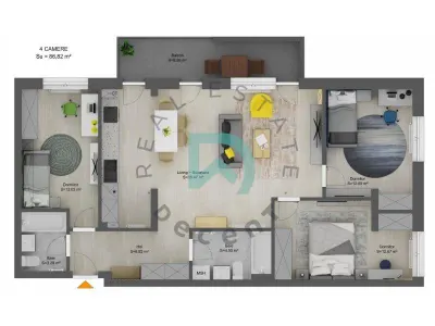 Apartament nou cu 4 camere - 86,82 mp utili - Doamna Stanca, Selimbar - Selimbar