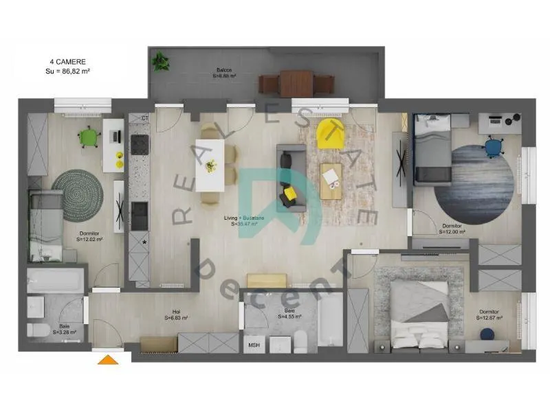 Apartament nou cu 4 camere - 86,82 mp utili - Doamna Stanca, Selimbar - foto 1