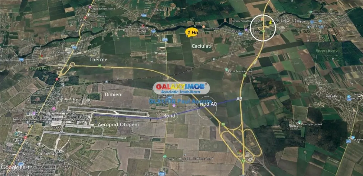 Teren la soseaua Unirii Balotesti Caciulati 1 Ha zona Mixta - foto 3