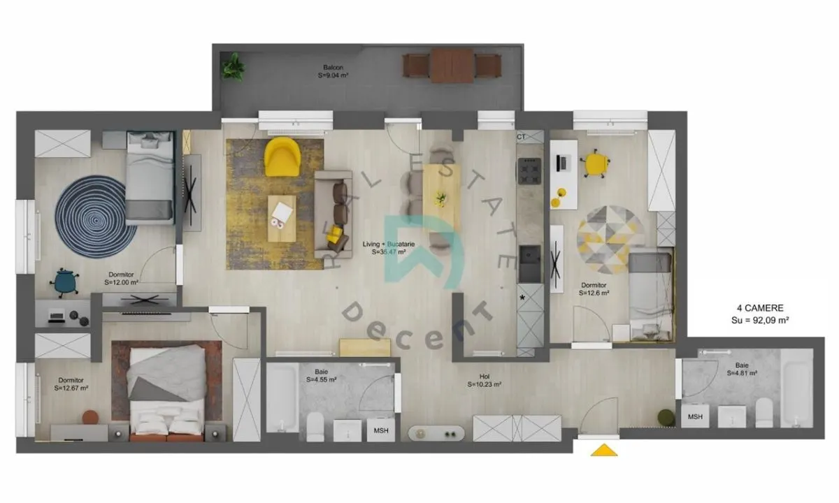 Apartament nou cu 4 camere - 92,09 mp utili - Doamna Stanca, Selimbar - foto 1