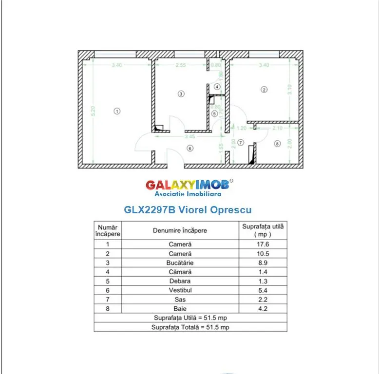 Apartament 2 camere, decomandat, Bulevardul Chisinau, Diham - foto 5