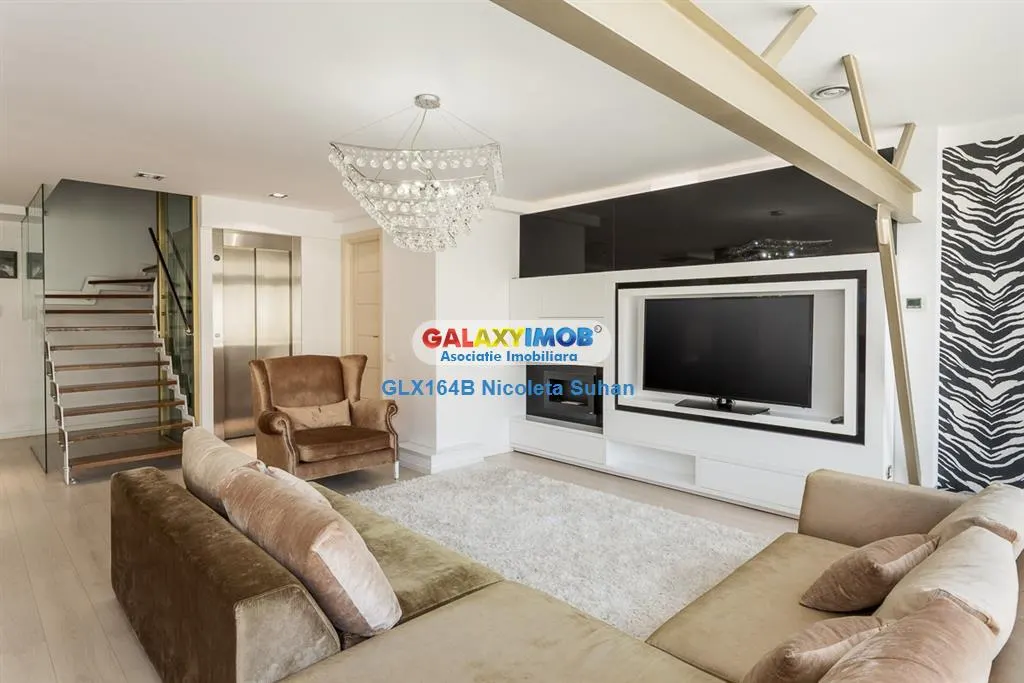 TRIPLEX 5 CAMERE LIFT INTERIOR -HERASTRAU/NORDULUI 2 PARCARI SUBTERANE - foto 5