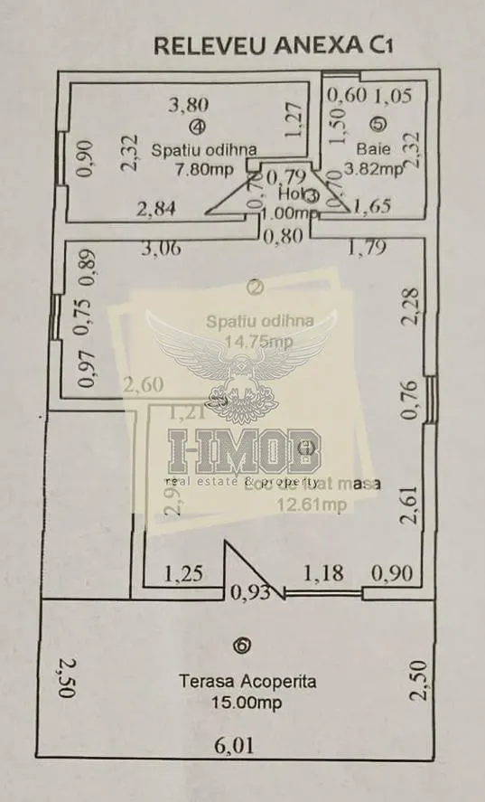 Casa individuala la cheie 2 camere 50mp | teren 1300 mp | Daia Noua - foto 8