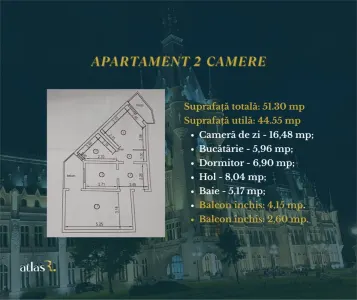 Apartament 2 camere | 51 mp | Alexandru cel Bun | Bloc 1982 - foto 7