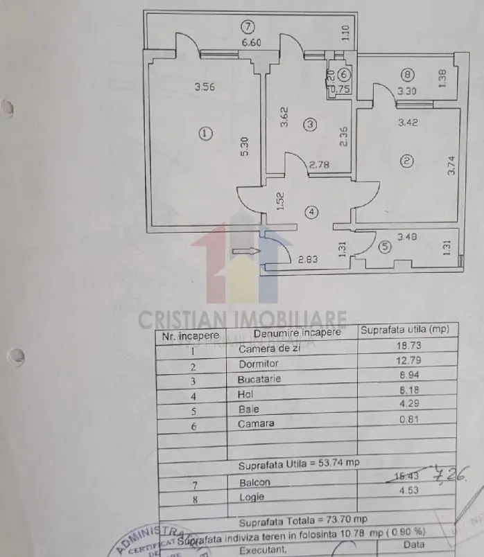 Foarte spatios! Ap 2cam conf 1, decomandat, Vidin, etaj intermediar, 74mp, mobilat si utilat - foto 5