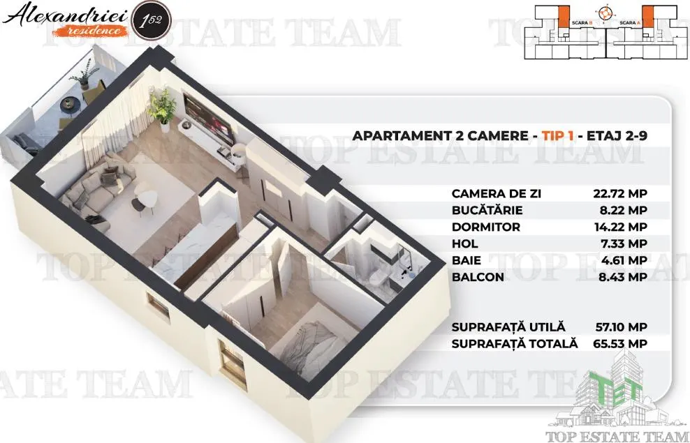 Apartament 2 camere terasa 8.43 mp constructie noua cu vedere spre Prelungirea Ghencea - foto 7