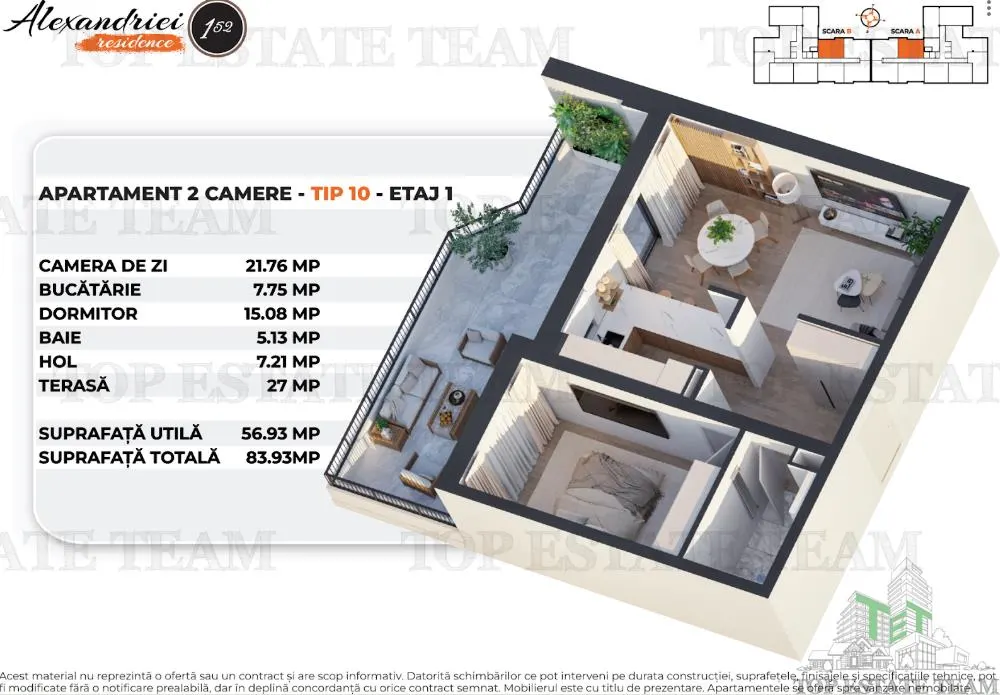 Apartament 2 camere cu terasa 8 mp constructie noua cu vedere spre Rasarit in Rahova, Bucuresti - foto 7