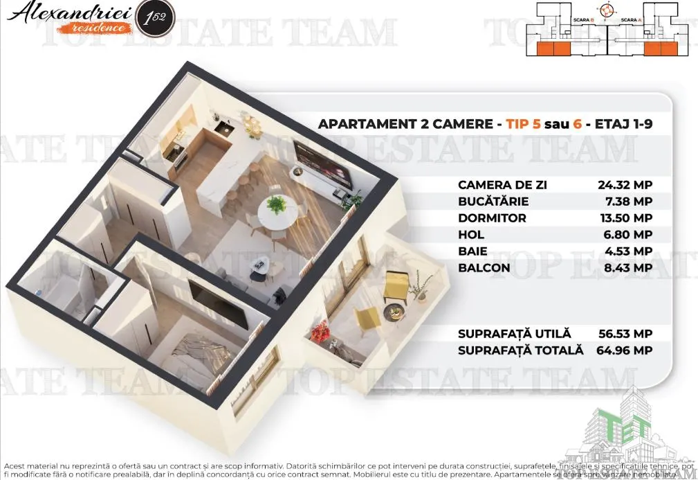 Apartament 2 camere cu terasa 8 mp, constructie noua cu vedere spre Prelungirea Ghencea - foto 12