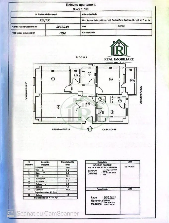 Apartament 3 camere Unirii - Centru Buzau ! - foto 5