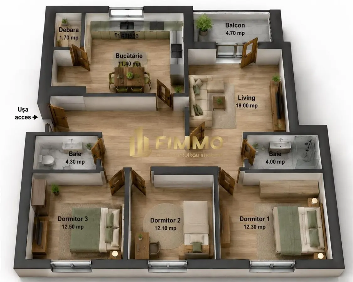 Apartament 4 camere | George Enescu | Et 2 | ID: - foto 1